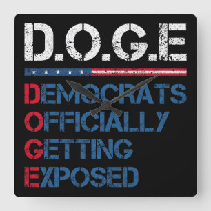 DOGE Department of Government Efficiency Vierkante Klok