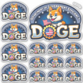 DOGE Department of Government Efficiency Vinyl Sticker (Voorkant)