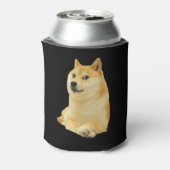 Doge Dog Meme Dubbelzijdig Zwart Blikjeskoeler (Blikje Achterkant)