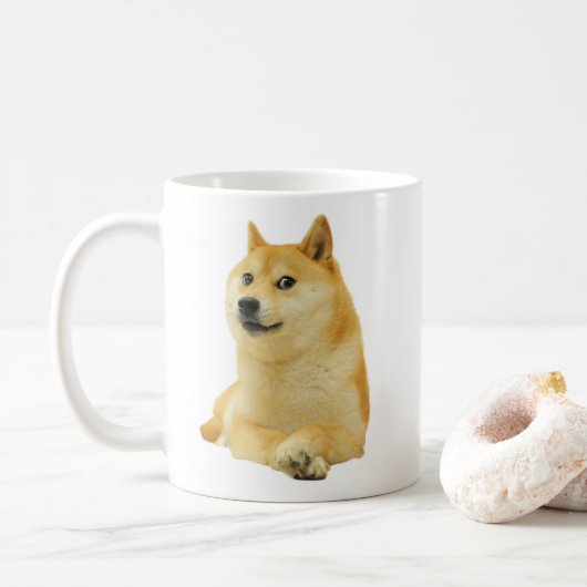 Doge Dog Meme Mok Dubbelzijdig (Met donut)