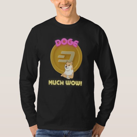 Doge Dogecoin To the Moon Meme coin Cryptocurrency T-shirt (Voorkant)