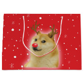 Doge Dogright Doggo Dog kerstmis Kaart red Groot Cadeauzakje (Voorkant)