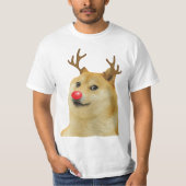 Doge Dogright Doggo Dog kerstmis Kaart red T-shirt (Voorkant)