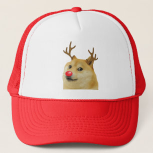 Doge Dogright Doggo Hond Kerst Meme Kaart rood Trucker Pet