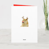 Doge Dogright Doggo Kerst Meme Kaart rood (Achterkant)