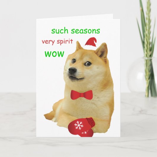 Doge Funny Meme Feestdagen Kaart (Voorkant)