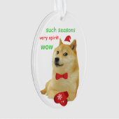 Doge Funny Meme Ornament (voorkant)