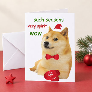 Doge Grappige Meme Feestdagen Kaart