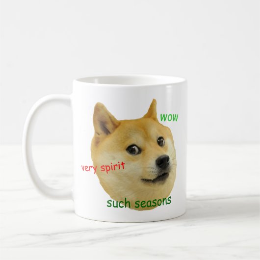 Doge Holiday Funny Meme Koffiemok (Links)