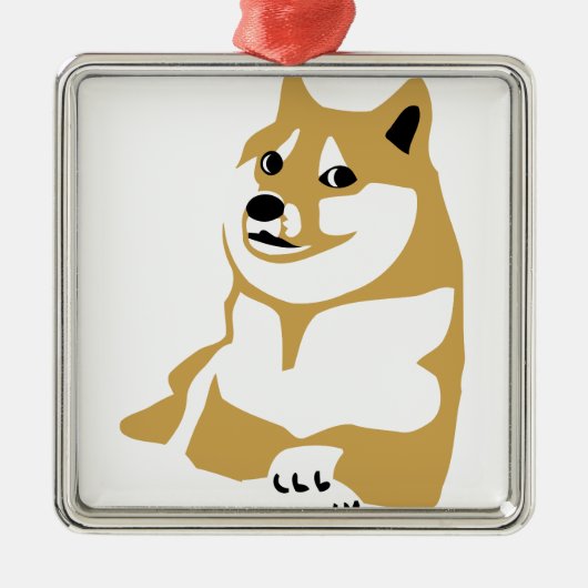 Doge - Internetmeme Metalen Ornament (Voorkant)