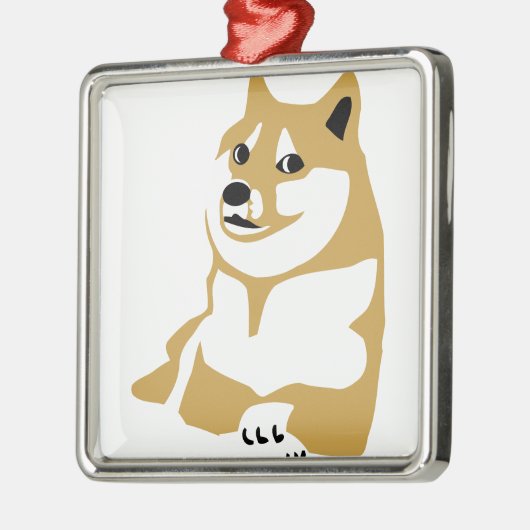Doge - Internetmeme Metalen Ornament (Links)