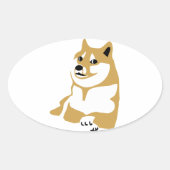 Doge - Internetmeme Ovale Sticker (Voorkant)
