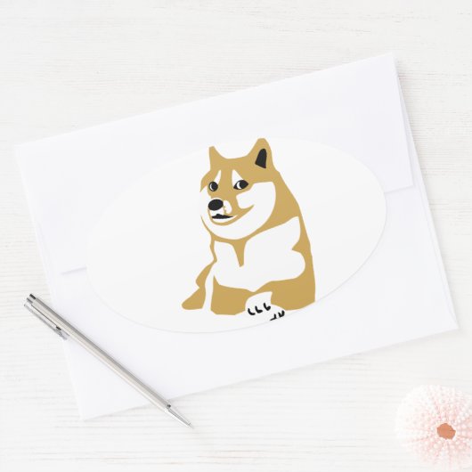 Doge - Internetmeme Ovale Sticker (Envelop)