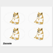 Doge - Internetmeme Ovale Sticker (Vel)