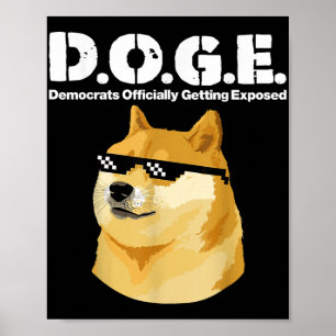Doge Meme Democraten officieel ontmaskerd D.O Poster
