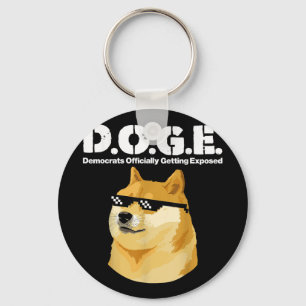 Doge Meme Democraten officieel ontmaskerd D.O Sleutelhanger