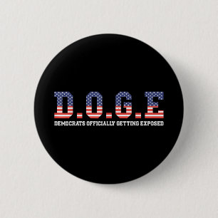 Doge Meme Democraten officieel ontmaskerd in VS Ronde Button 5,7 Cm