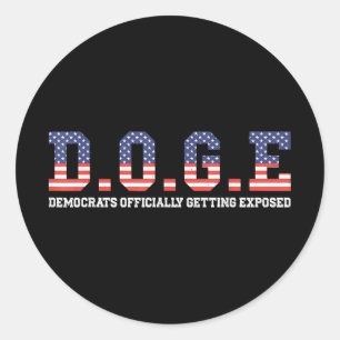 Doge Meme Democraten officieel ontmaskerd in VS Ronde Sticker