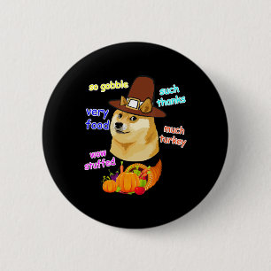 doge meme kinder Thanksgiving shiba inu doge meme Ronde Button 5,7 Cm