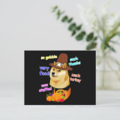 doge meme kinderen thanksgiving shiba inu doge mem uitnodiging briefkaart (Staand voorkant)