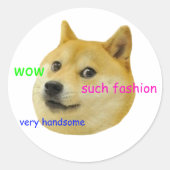 Doge Meme Reddit Sticker (Voorkant)