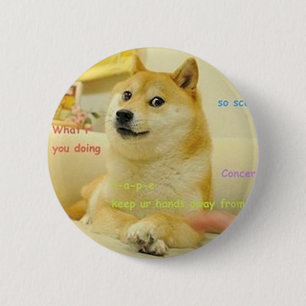 Doge Meme Ronde Button 5,7 Cm