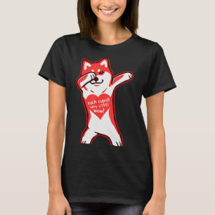 Doge Meme Valentijnsdag Shirt - Dabbing Shiba Inu