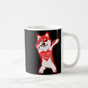 Doge Meme Valentijnsdag Shirt - Dabbing Shiba Inu Koffiemok