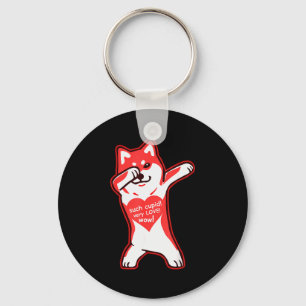 Doge Meme Valentijnsdag Shirt - Dabbing Shiba Inu Sleutelhanger