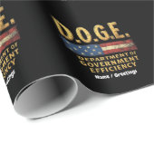 DOGE Ministerie van Overheids Efficiëntie Cadeaupapier (Rol Hoek)