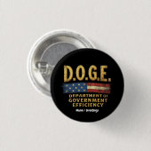 DOGE Ministerie van Overheids Efficiëntie Ronde Button 3,2 Cm (Voorkant /achterkant)