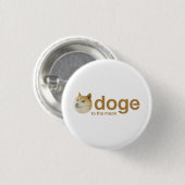 doge, munt, doge munt, dopostbank ronde button 3,2 cm (Voorkant /achterkant)