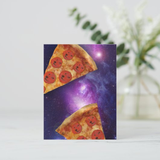 Doge Pizza Galaxy Briefkaart (Staand voorkant)