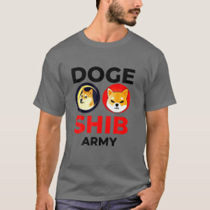 DOGE SHIB Army Dokoetsen Shiba Inu Coin Crypto T-shirt
