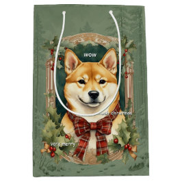 Doge (Shiba Inu) Kerstmis Medium Cadeauzakje