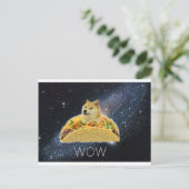 doge space taco meme briefkaart (Staand voorkant)