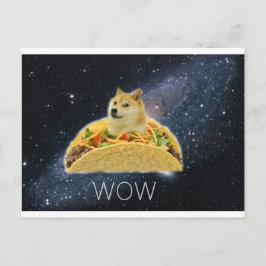 doge space taco meme briefkaart