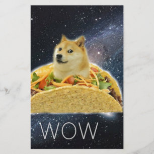 doge space taco meme briefpapier
