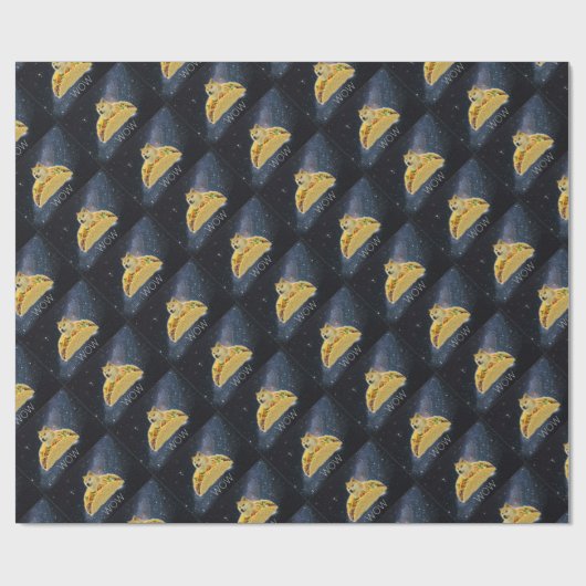 doge space taco meme cadeaupapier (Vlak)