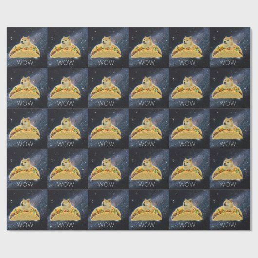 doge space taco meme cadeaupapier (Vlak)