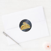 doge space taco meme classic round sticker (Envelop)