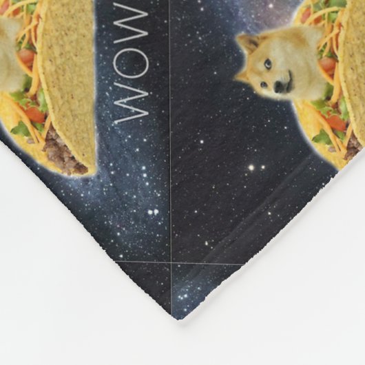 doge space taco meme fleece deken (Hoek)