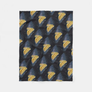 doge space taco meme fleece deken