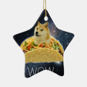 doge space taco meme keramisch ornament (Rechts)
