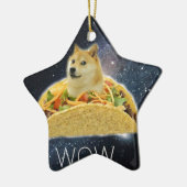 doge space taco meme keramisch ornament (Links)