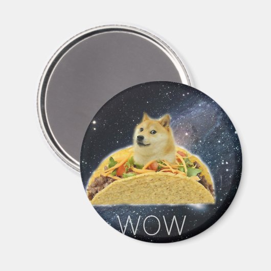 doge space taco meme magneet (Voorkant / Achterkant)