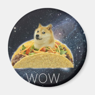 doge space taco meme magneet