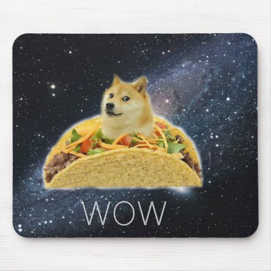 doge space taco meme muismat (Voorkant)