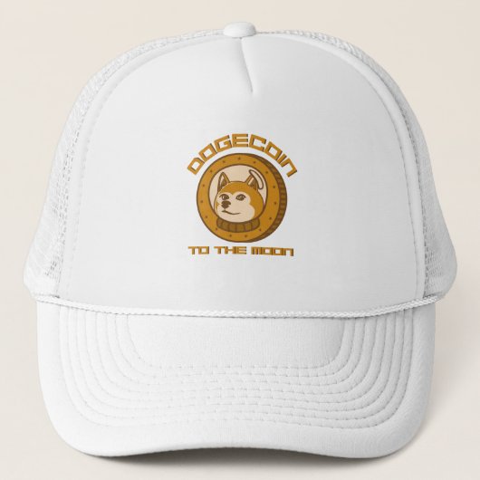 Doge to the Moon Shiba Inu Crypto Trucker Pet (Voorkant)