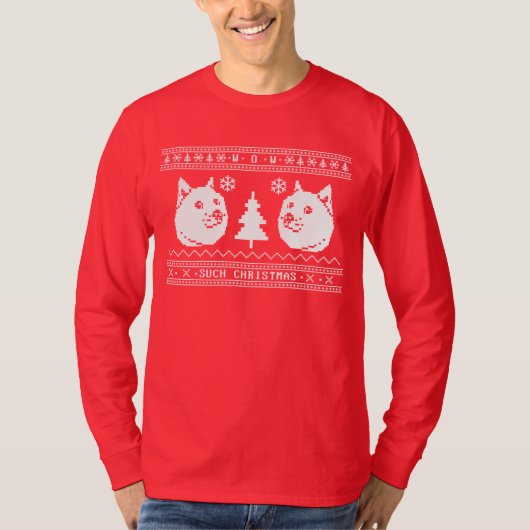 Doge Ugly KerstSweater T-shirt (Voorkant)